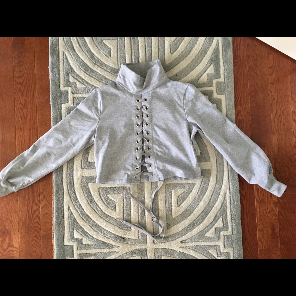 Chic Lace Up Turtleneck